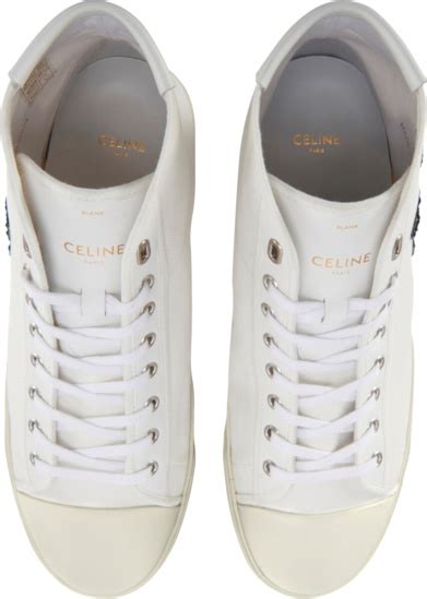 celine white sneakers women|celine high top sneakers women's.